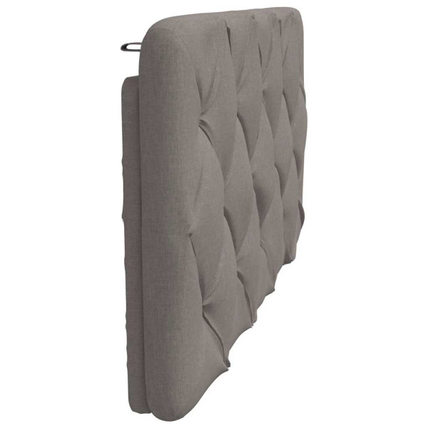 Cabecero de cama acolchado tela gris taupé 100 cm M 5