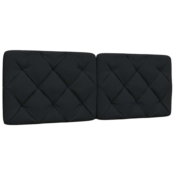 Cabecero de cama acolchado tela negro 120 cm D