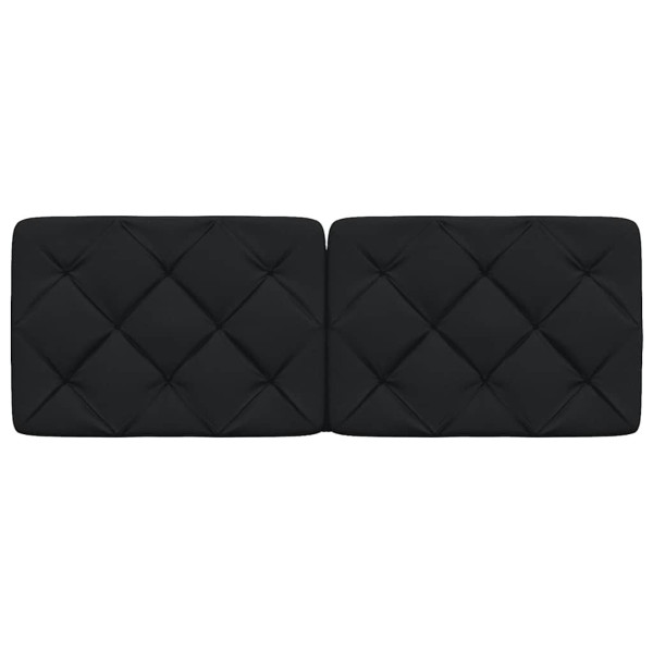 Cabecero de cama acolchado tela negro 120 cm M 4