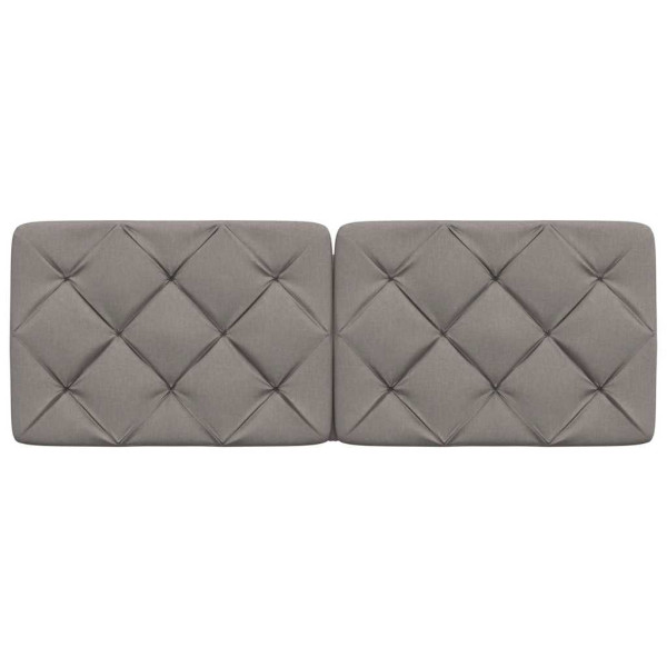 Cabecero de cama acolchado tela gris taupé 120 cm M 4