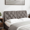 Cabecero de cama acolchado tela gris taupé 140 cm 2