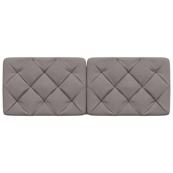 Almofadão de cabeceira 140 cm tecido cinzento-acastanhado M 4