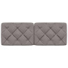 Cabecero de cama acolchado tela gris taupé 140 cm 4