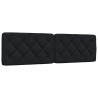 Cabecero de cama acolchado tela negro 180 cm 1