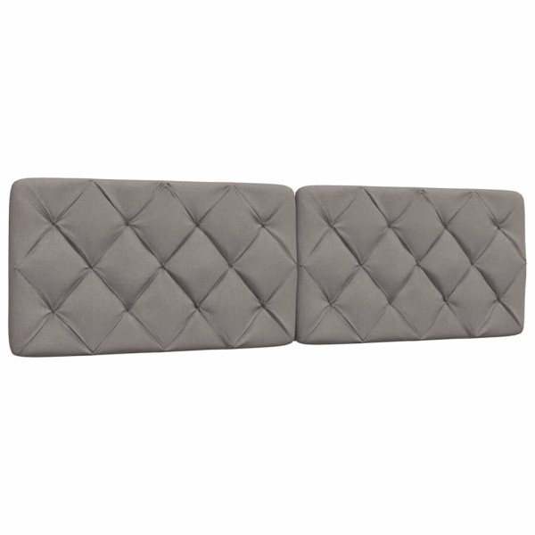 Cabecero de cama acolchado tela gris taupé 180 cm D