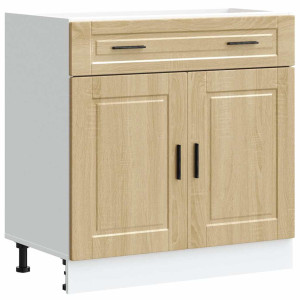 Mueble bajo de cocina porto roble sonoma madera reconstituida H