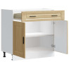 Mueble bajo de cocina porto roble sonoma madera reconstituida 5