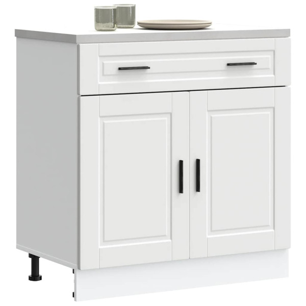 Mueble bajo de cocina Porto madera contrachapada blanca D