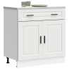 Mueble bajo de cocina Porto madera contrachapada blanca 1