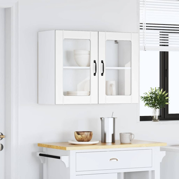 Armario pared cocina puerta de cristal Lucca blanca M 3