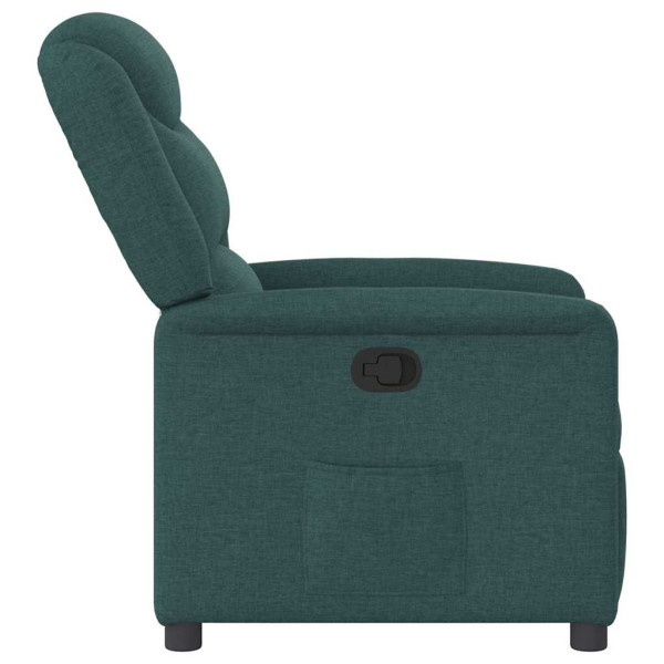 Sillón reclinable de tela verde oscuro M 4