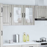 Armario pared cocina puerta de cristal Lucca sonoma gris 4