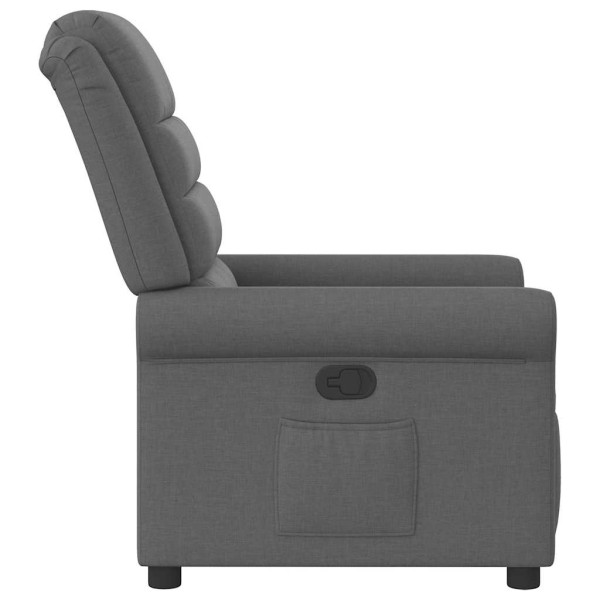 Sillón reclinable de tela gris oscuro M 4