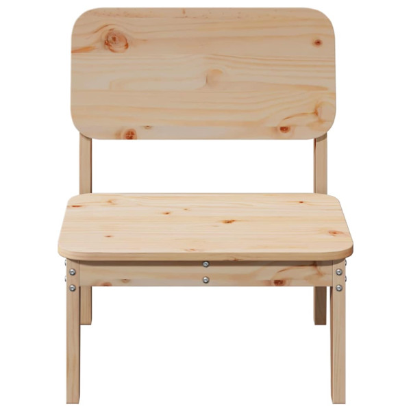 Silla de jardín de madera maciza de pino 60x52.5x72 cm M 3
