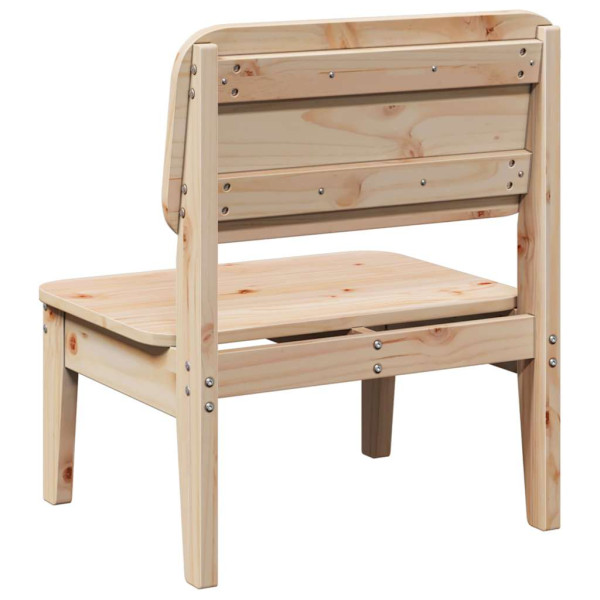 Silla de jardín de madera maciza de pino 60x52.5x72 cm M 5