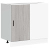 Mueble bajo para fregadero de madera ingeniería sonoma gris 2