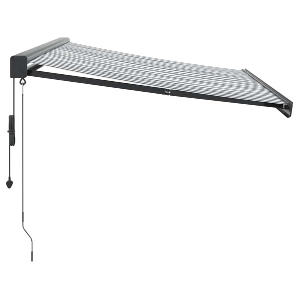 Toldo retráctil aluminio y tela gris antracita y blanco 3x2.5 m M 4