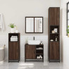 Mueble de lavabo madera de ingeniería roble marrón 65x33x60 cm 3