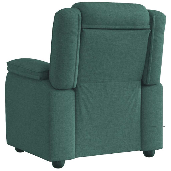 Sillón de masaje reclinable de tela verde oscuro M 5
