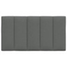 Cabecero de cama acolchado tela gris oscuro 80 cm 4