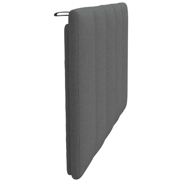 Cabecero de cama acolchado tela gris oscuro 80 cm M 5