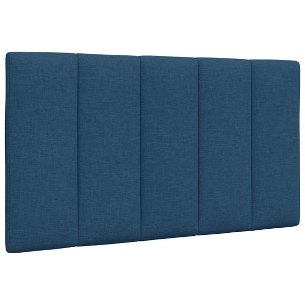 Cabecero de cama acolchado tela azul 80 cm D