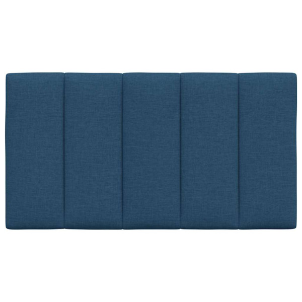 Cabecero de cama acolchado tela azul 80 cm M 4