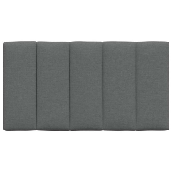 Cabecero de cama acolchado tela gris oscuro 90 cm M 4