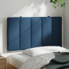 Cabecero de cama acolchado tela azul 90 cm 3