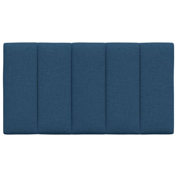 Cabecero de cama acolchado tela azul 90 cm M 4