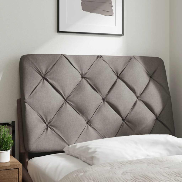 Cabecero de cama acolchado tela gris taupé 80 cm M 2
