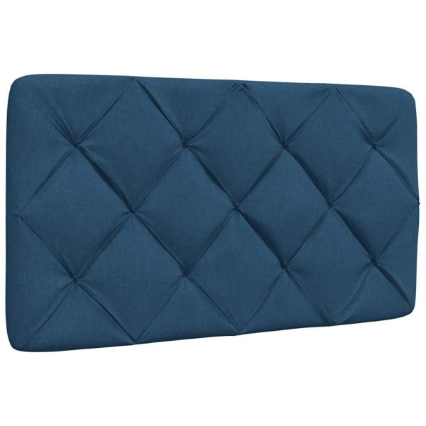 Cabecero de cama acolchado tela azul 80 cm D