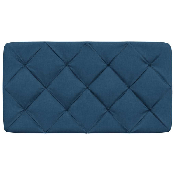 Cabecero de cama acolchado tela azul 80 cm M 4