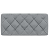 Cabecero de cama acolchado tela gris claro 100 cm 4