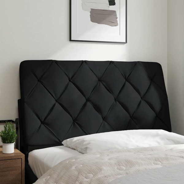 Cabecero de cama acolchado tela negro 100 cm M 2