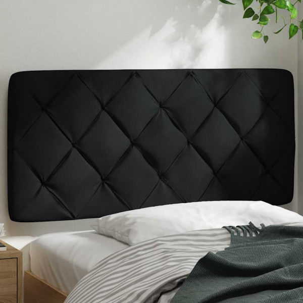 Cabecero de cama acolchado tela negro 100 cm M 3