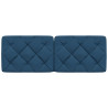 Cabecero de cama acolchado tela azul 120 cm 4