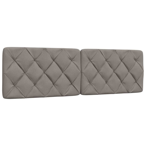 Cabecero de cama acolchado tela gris taupé 160 cm D