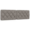 Cabecero de cama acolchado tela gris taupé 160 cm 1