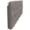 Cabecero de cama acolchado tela gris taupé 160 cm 5