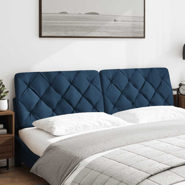 Cabeça de cama acolchoado tecido azul 180 cm M 2