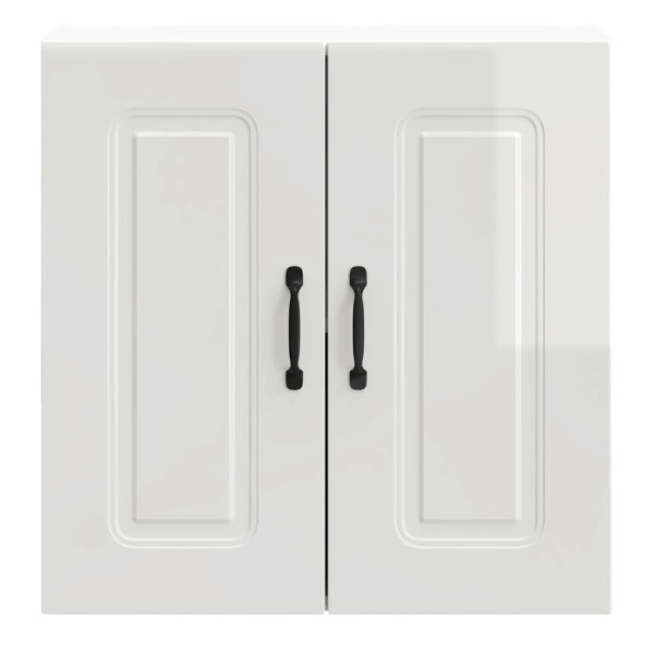 Armario de pared de cocina Kalmar blanca de alto brillo M 5