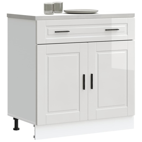 Mueble bajo de cocina porto alto brillo blanco D
