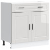 Mueble bajo de cocina porto alto brillo blanco 2