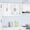 Armario pared cocina puerta cristal Lucca blanca alto brillo 4