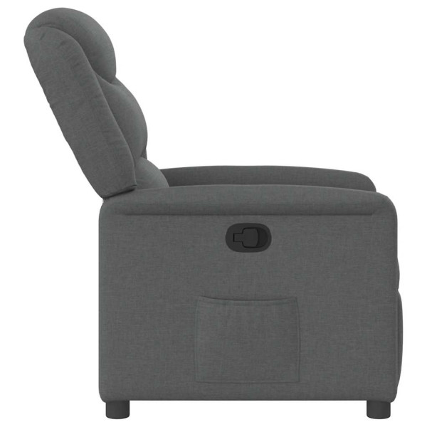 Sillón reclinable de tela gris oscuro M 4