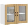 Armario pared cocina puerta de cristal Lucca roble artesanal 5
