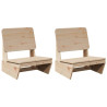 Cadeiras de jardim 2 pcs 60x64x70.5 cm pinho maciço 2
