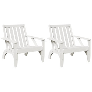 Sillas de jardín adirondack 2 uds blanco 75x77x77 cm H