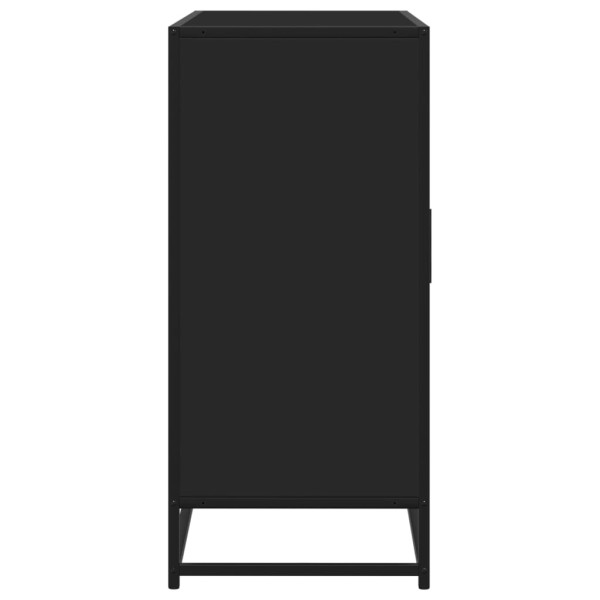 Aparador de madera de ingeniería negro 92x35x76 cm M 5